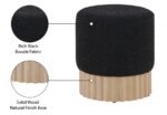 Veranda Boucle Fabric Upholstered Stool - Image 5