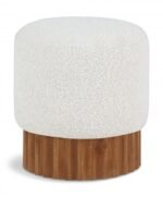 Veranda Boucle Fabric Upholstered Stool