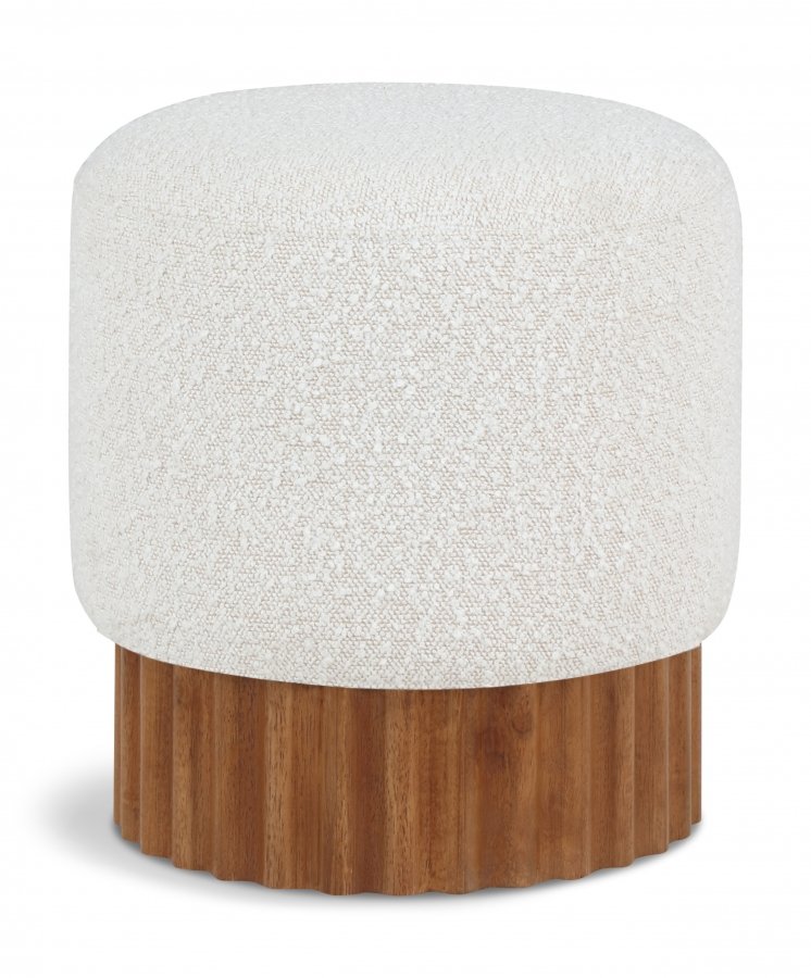 35745.jpg Veranda Boucle Fabric Upholstered Stool - Image 1