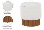 Veranda Boucle Fabric Upholstered Stool - Image 5