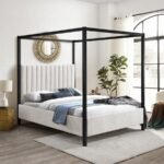 Kelly Boucle Fabric Upholstered Bed - Image 2