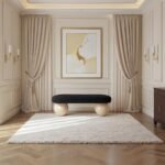Bowie Boucle Fabric Upholstered Bench - Image 2