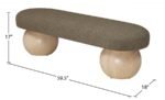 Bowie Boucle Fabric Upholstered Bench - Image 8