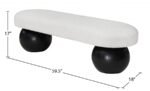 Bowie Boucle Fabric Upholstered Bench - Image 8