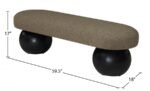 Bowie Boucle Fabric Upholstered Bench - Image 8