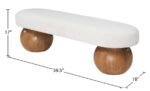 Bowie Boucle Fabric Upholstered Bench - Image 8