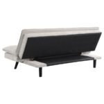 LAREDO UPHOLSTERED TUFTED CONVERTIBLE SOFA BED LIGHT GREY - Image 10