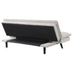 LAREDO UPHOLSTERED TUFTED CONVERTIBLE SOFA BED LIGHT GREY - Image 11