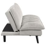 LAREDO UPHOLSTERED TUFTED CONVERTIBLE SOFA BED LIGHT GREY - Image 12