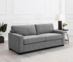 SIMPSON UPHOLSTERED SOFA SLEEPER WITH QUEEN MATTRESS GREY - Image 2