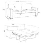 SIMPSON UPHOLSTERED SOFA SLEEPER WITH QUEEN MATTRESS GREY - Image 12