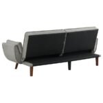 CAUFIELD UPHOLSTERED TUFTED CONVERTIBLE SOFA BED GREY - Image 8
