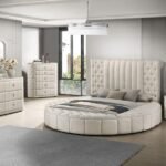 SONYA 5-PIECE UPHOLSTERED QUEEN BEDROOM SET IVORY
