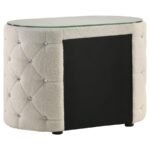 SONYA 5-PIECE UPHOLSTERED QUEEN BEDROOM SET IVORY - Image 7