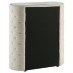 SONYA 5-PIECE UPHOLSTERED QUEEN BEDROOM SET IVORY - Image 13