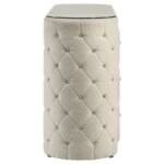 SONYA 6-DRAWER UPHOLSTERED BEDROOM DRESSER IVORY - Image 9