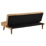 JENSON UPHOLSTERED TUFTED CONVERTIBLE SOFA BED SADDLE BROWN - Image 8