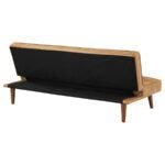 JENSON UPHOLSTERED TUFTED CONVERTIBLE SOFA BED SADDLE BROWN - Image 9