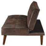 JENSON UPHOLSTERED TUFTED CONVERTIBLE SOFA BED DARK COFFEE - Image 7