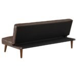 JENSON UPHOLSTERED TUFTED CONVERTIBLE SOFA BED DARK COFFEE - Image 8