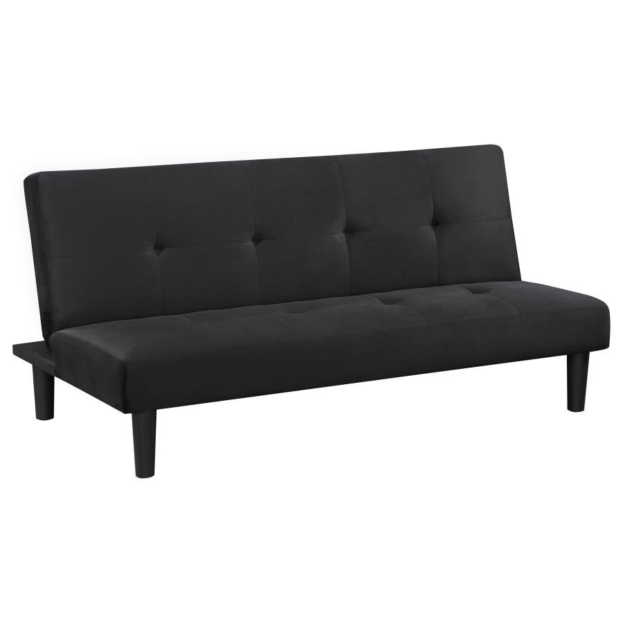 360238_03x900.jpg STANFORD UPHOLSTERED TUFTED CONVERTIBLE SOFA BED BLACK - Image 1