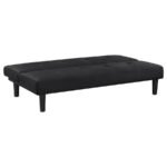 STANFORD UPHOLSTERED TUFTED CONVERTIBLE SOFA BED BLACK - Image 4