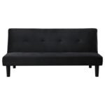 STANFORD UPHOLSTERED TUFTED CONVERTIBLE SOFA BED BLACK - Image 5
