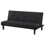 STANFORD UPHOLSTERED TUFTED CONVERTIBLE SOFA BED BLACK - Image 6