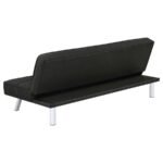 JOEL UPHOLSTERED TUFTED CONVERTIBLE SOFA BED BLACK - Image 6