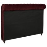 DEVON 57-INCH UPHOLSTERED EASTERN KING HEADBOARD WINE RED - Image 3