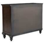 DEVON 5-PIECE QUEEN BEDROOM SET WINE RED AND DARK OAK - Image 8