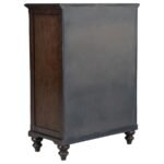 DEVON 5-PIECE QUEEN BEDROOM SET WINE RED AND DARK OAK - Image 12