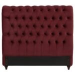 DEVON 57-INCH UPHOLSTERED QUEEN HEADBOARD WINE RED - Image 2