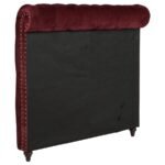 DEVON 57-INCH UPHOLSTERED QUEEN HEADBOARD WINE RED - Image 3