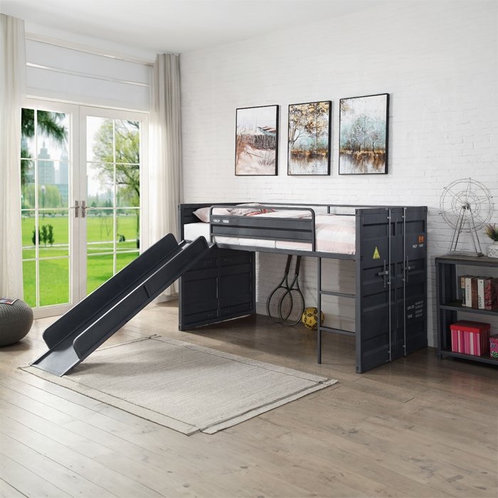 38305_5.jpg Cargo Twin Loft Bed W/Slide - Image 1