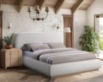 Vaughn Linen Textured Fabric Upholstered Bed - Image 2