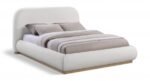 Vaughn Linen Textured Fabric Upholstered Bed