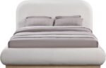 Vaughn Linen Textured Fabric Upholstered Bed - Image 3
