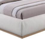 Vaughn Linen Textured Fabric Upholstered Bed - Image 6