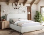 Vaughn Boucle Fabric Upholstered Bed - Image 2