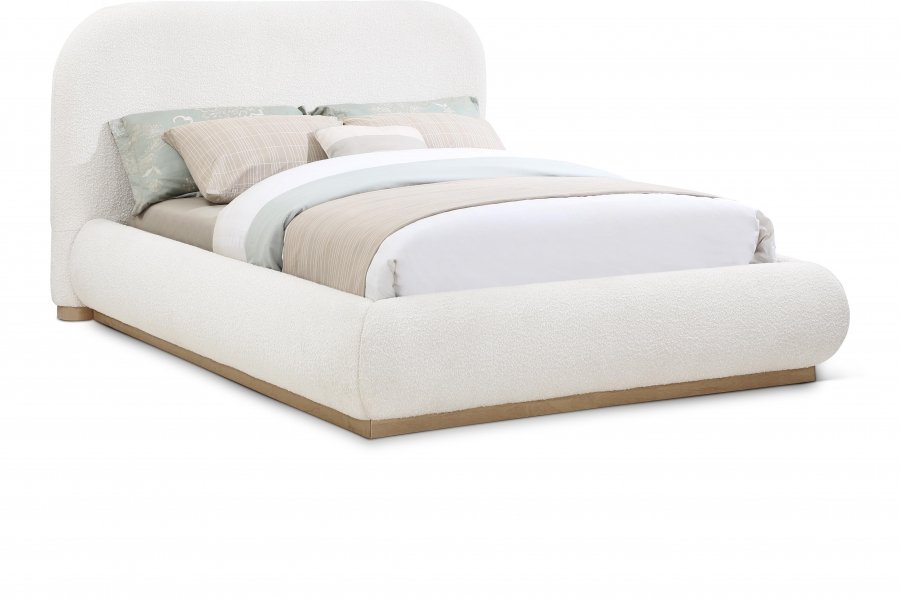 39309.jpg Vaughn Boucle Fabric Upholstered Bed - Image 1