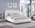 Vaughn Linen Textured Fabric Upholstered Bed - Image 2
