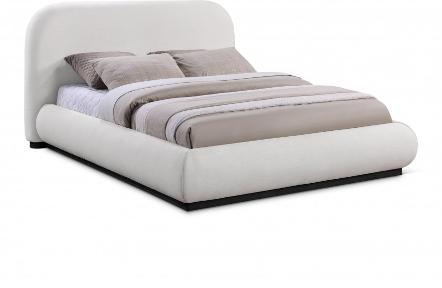 39322.jpg Vaughn Linen Textured Fabric Upholstered Bed - Image 1