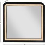 Siena Ash Wood And Natural Cane Frame Mirror - Image 5