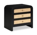 Siena Ash Wood And Natural Cane Nightstand
