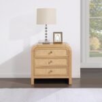Siena Ash Wood And Natural Cane Nightstand - Image 2