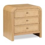 Siena Ash Wood And Natural Cane Nightstand