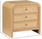 Siena Ash Wood And Natural Cane Nightstand - Image 9