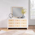Siena Ash Wood And Natural Cane Frame Mirror - Image 2
