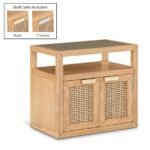 Cole Solid Wood And Natural Cane Nightstand